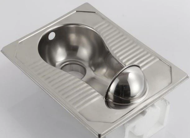 Stainless Steel Squat Pan Toilet With Front Damper Stainless Steel Squat Pan Toilet With Front Damper